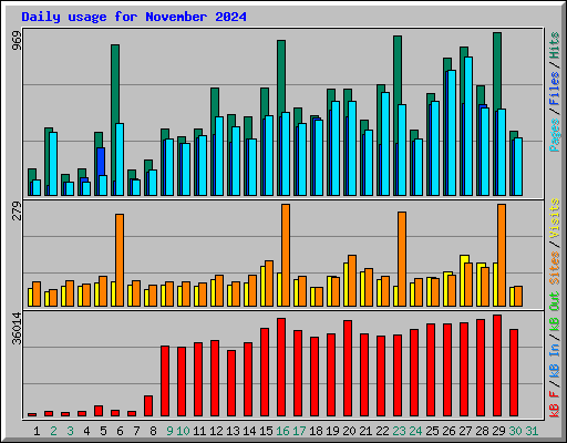 Daily usage for November 2024