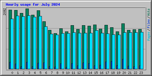 Hourly usage for July 2024