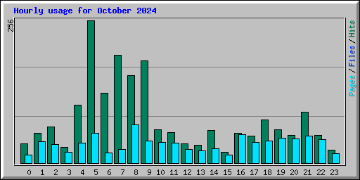 Hourly usage for October 2024